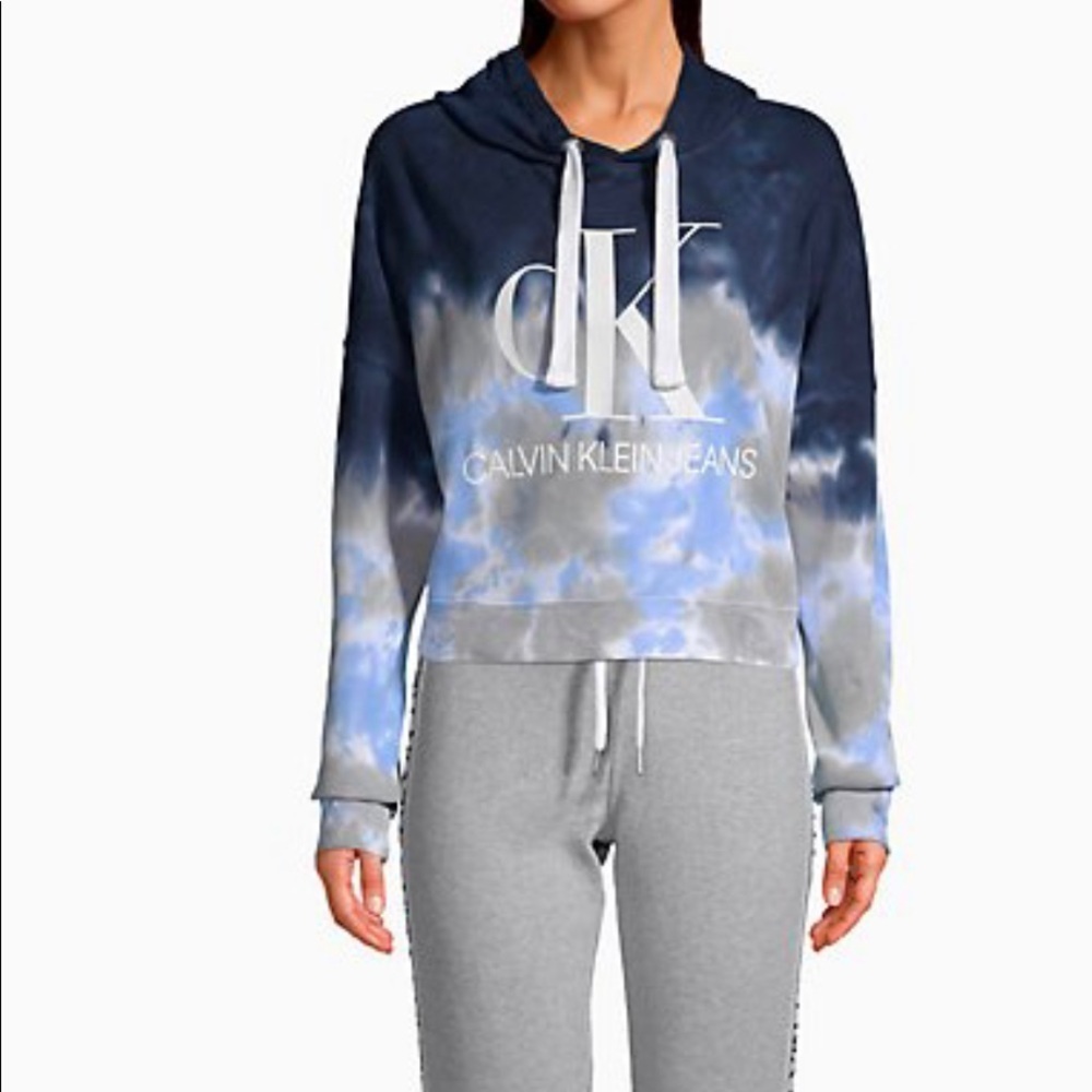 Calvin Klein | Women’s Monogram Cropped Hoodie - Picture 4 of 5